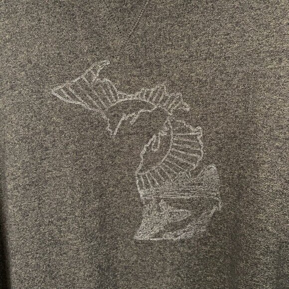 Michigan Graphic Sweatshirt Mens XXL Gray G.H. Bass Long Sleeves Warm Cozy - Picture 4 of 9
